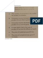 Determinants of Demand and Supply