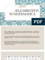 Literele Grecesti in Matematica