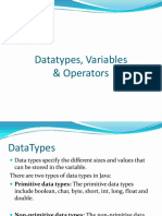 Java - DateTypes - Variables - Operators