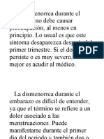 La Dismenorrea Durante El Embarazo