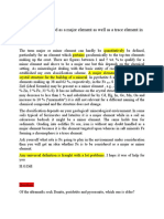 Why Fe is considered as a major element or trace element in geochemistry