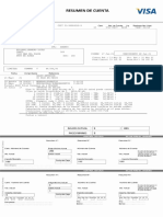 Resumen de tarjeta de crédito Visa Platinum de Leandro Bullano