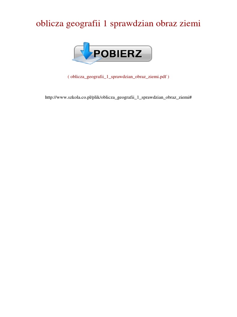 Obraz Ziemi Sprawdzian Oblicza Geografii Zakres Rozszerzony Pdf Oblicza Geografii 1 Sprawdzian Obraz Ziemi | PDF