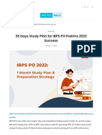 30 Days Study Plan For IBPS PO Prelims 2022 Success - PracticeMock