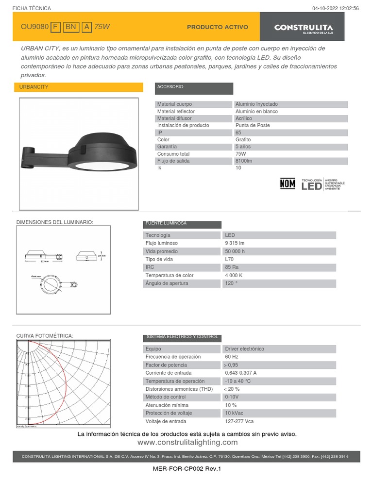 OU9080FBNA | PDF | Diodo emisor de luz | Electricidad