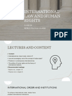 INTERNATIONAL LAW AND HUMAN RIGHTS CLASS