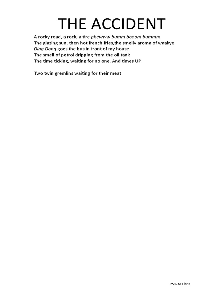 The Accident Poem PDF