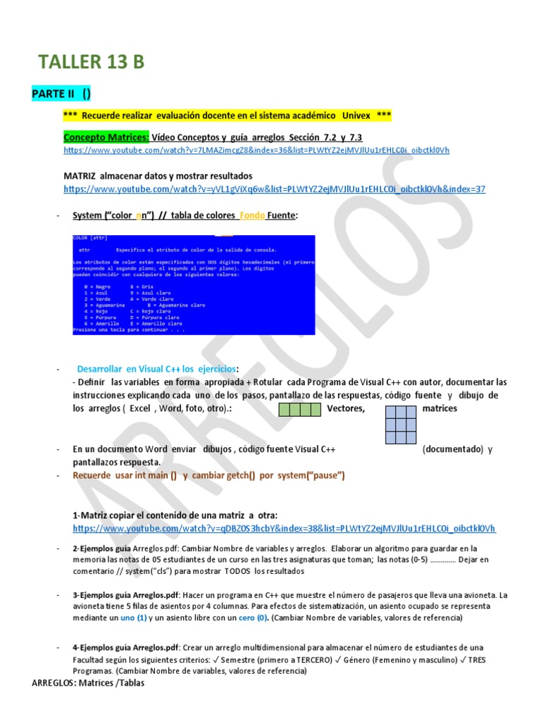 Ejercicios de Matrices en C++ | PDF | Estructura de datos de matriz ...