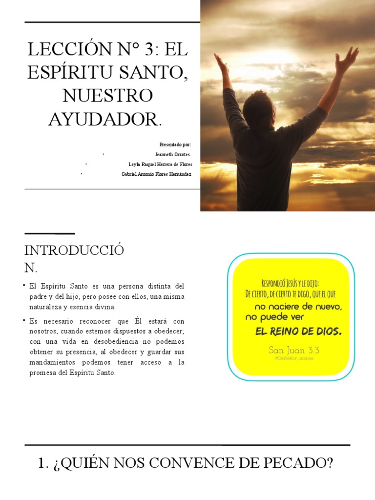 El Espiritu Santo, Nuestro Ayudador - Grupo 3 CCDL | PDF | espíritu ...