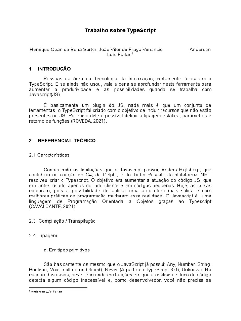 Trabalho type scrypt pdf classe programa o de computadores
