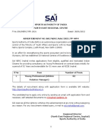 Advertisment - SAI - Athlete Relation Manager - 02 Posts