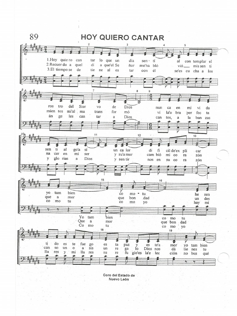 Hoy Quiero Cantar | PDF