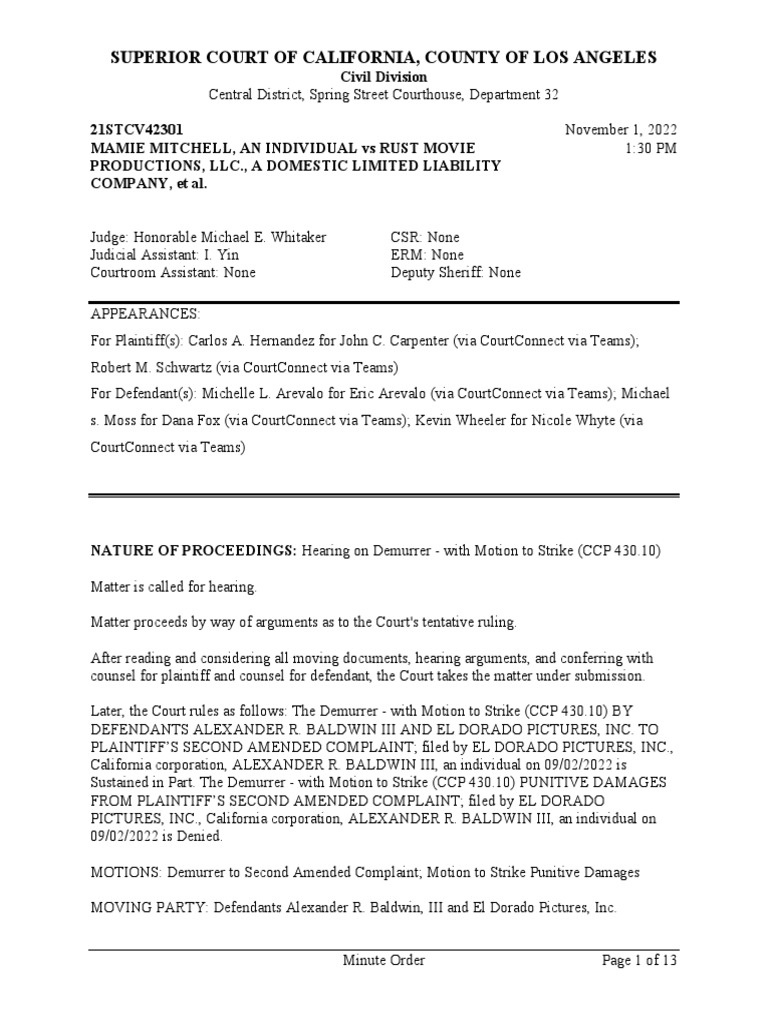 Mitchell V Baldwin Pdf Demurrer Negligence