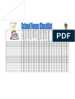 School Forms Checklist Blank