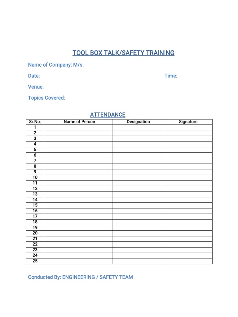 Tool Box Talk12 | PDF