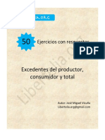 50 Ejercicios de Excedentes Del Producto