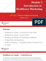 Module 2 - Intro To Healthcare Marketing