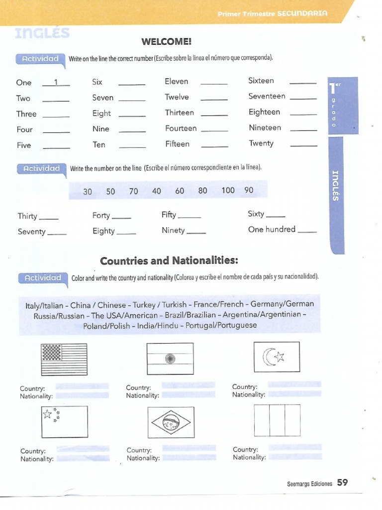 Ngles 1er Trim 1er Grado Pdf