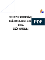 Criterios de Aceptación de Daños en Las Caras de Las Bridas