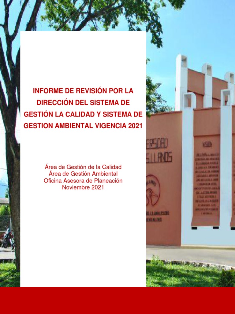 Informe de Gestión Calidad y Ambiental 2021 | PDF | Gestión de la ...