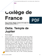 Fana, Templa, Delubra. Corpus Dei Luoghi Di Culto Dell'Italia Antica (FTD) - 6 - Ostia. Temple de Jupiter - Collège de France