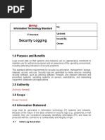 Security Logging Standard