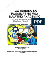 FPL Akad Q1 W6 Mga Termino Sa Pagsulat NG Mga Sulating Akademiko Sarmiento V4