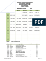 Horario Del Grupo: Lunes Martes Miércoles Jueves Viernes 07:00 07:50