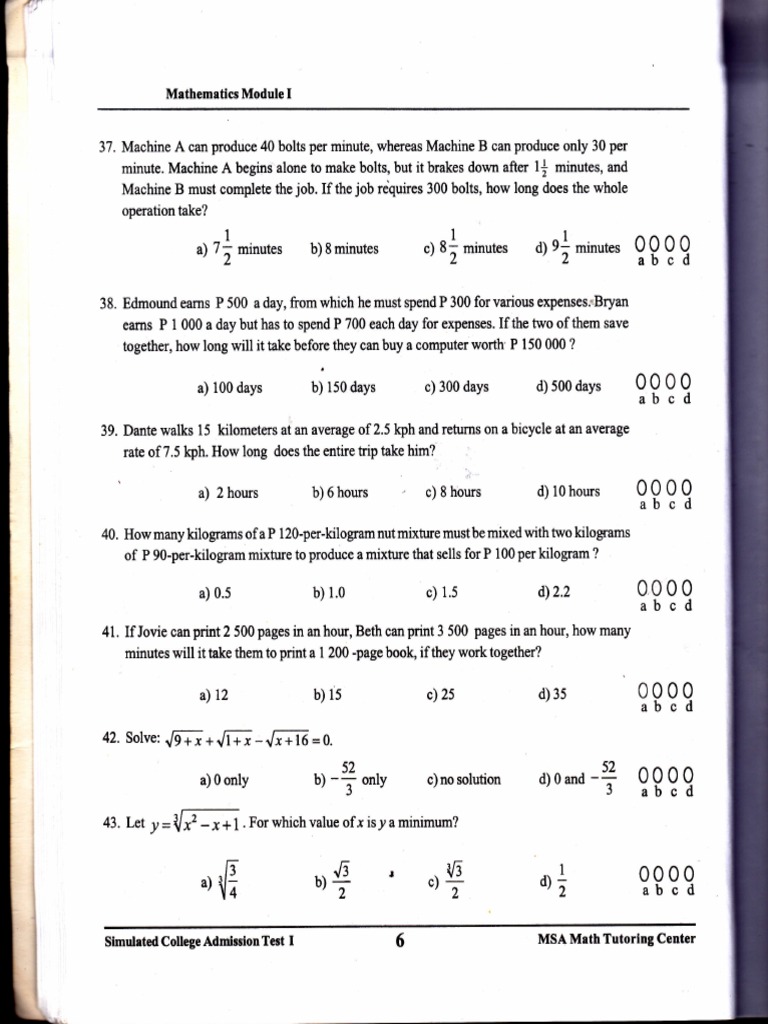College Math Practice Questions | PDF | Computing | Applied Mathematics