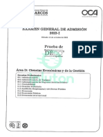 Examen de Admision San Marcos Area D 2023 I