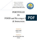 Portfolio in Food and Beverage