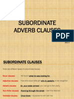 Subordinate Adverb Clauses
