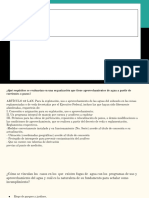 Requisitos de aprovechamiento de agua en organizaciones