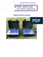 Manual Resistivimetro Digital MPX-400-V2018