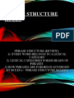 Phrase Structure Rules Report