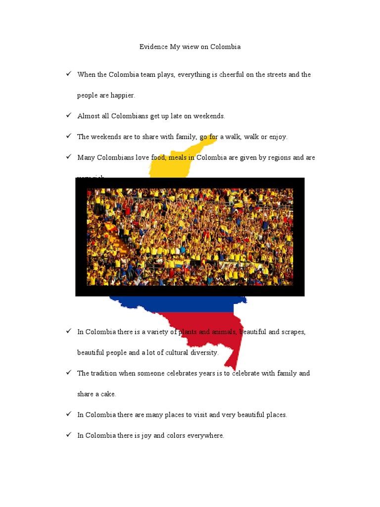 Evidence My Wiew On Colombia | PDF