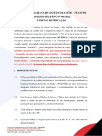 Processo seletivo PB Saúde retifica edital