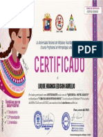 Certificate For LUQUE HUANCA EDISON AURELIO For - QUECHUA ESTUDIANTES