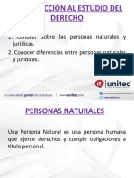 Introducción al estudio de personas naturales y jurídicas