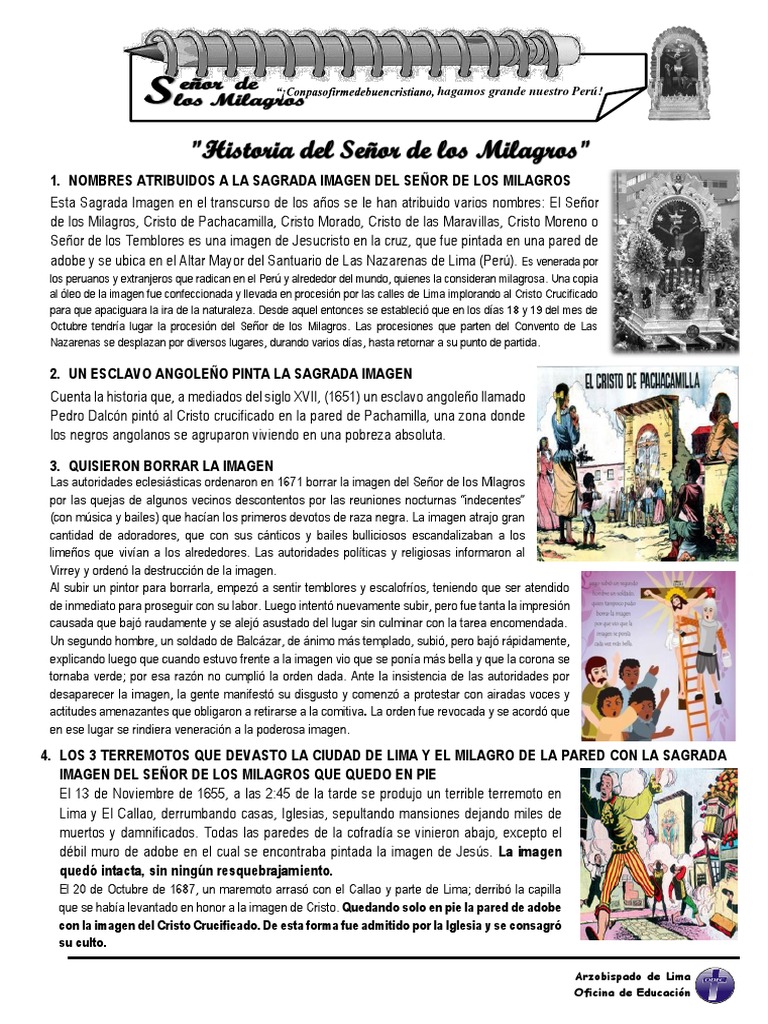 Historia del Señor de los Milagros | PDF | Ciencias sociales | Historia