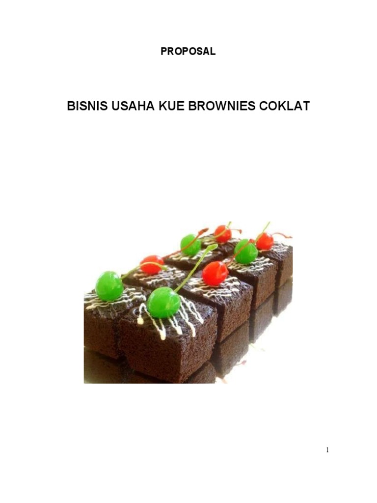 Adoc Pub Proposal Bisnis Usaha Kue Brownies Coklat Pdf