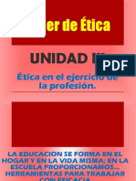 TALLER DE ETICA Unidad III