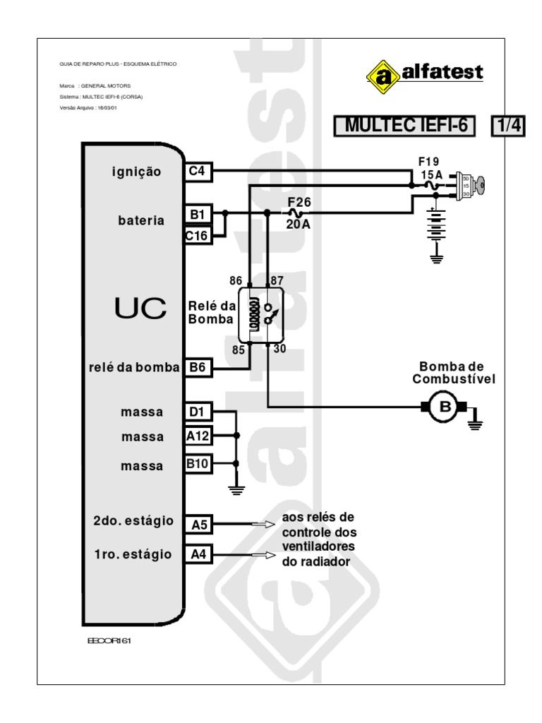 Esquema Elétrico Multec IEFI-6 Corsa | PDF | Engenharia Elétrica ...