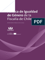 Politica de Igualdad de Genero de La Fiscalia de Chile
