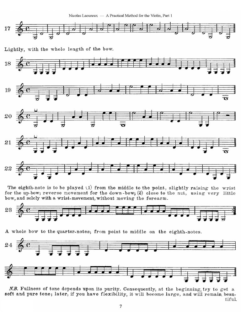 Metodo de Violino Laoureux 1-Páginas-8,15 | PDF