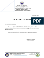 Zcs School Certificate of Enrolment Maam Merez 2022 2023 2