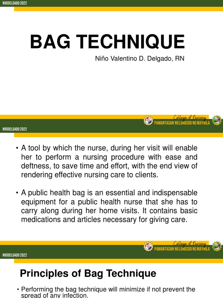 CHN Lab Bag Technique PDF Nursing Health Sciences
