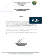 Certificado de Sostenibilidad