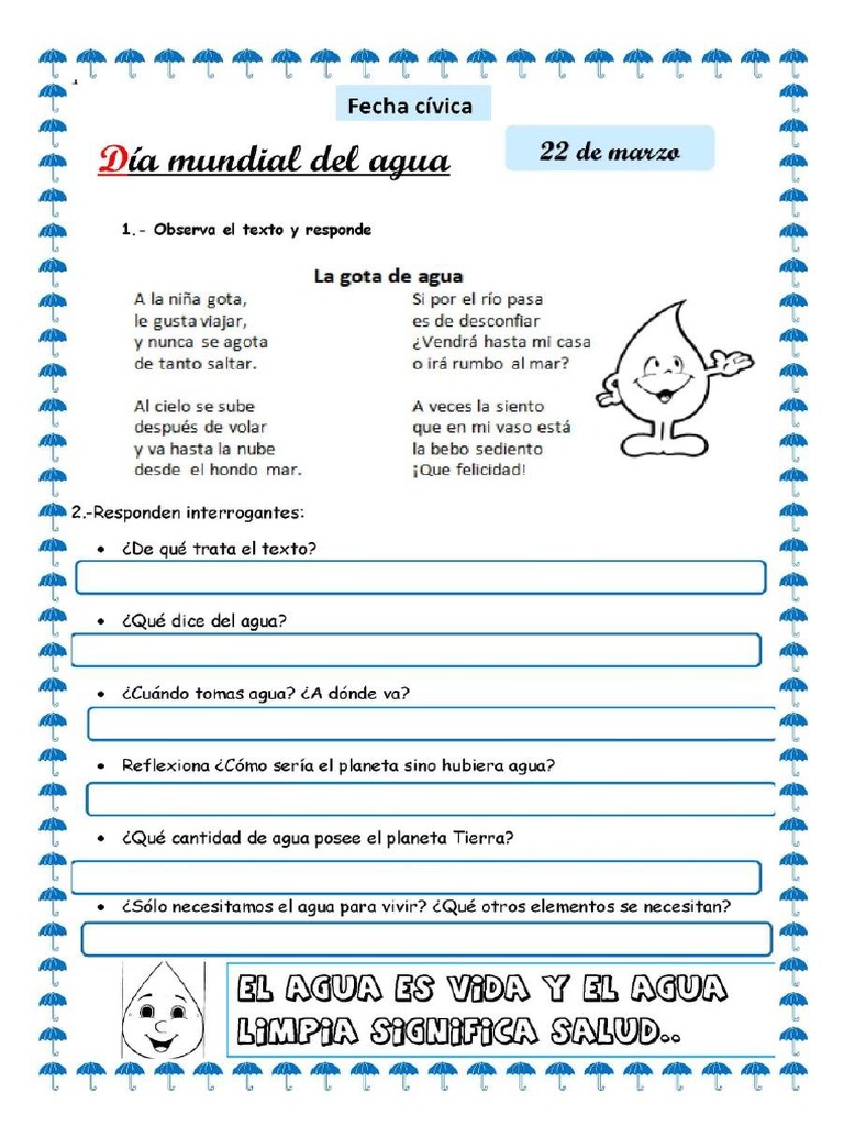 Dia Mundial Del Agua Pdf