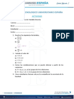 Probabilidades de Variable Discreta1